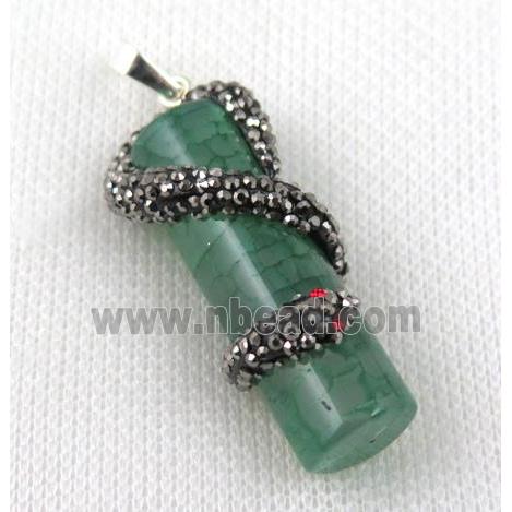 gemstone pendant paved rhinestone