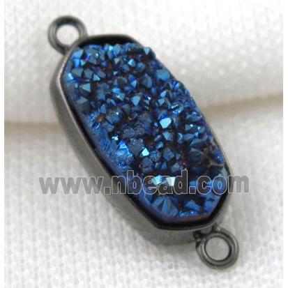 druzy quartz connector, black