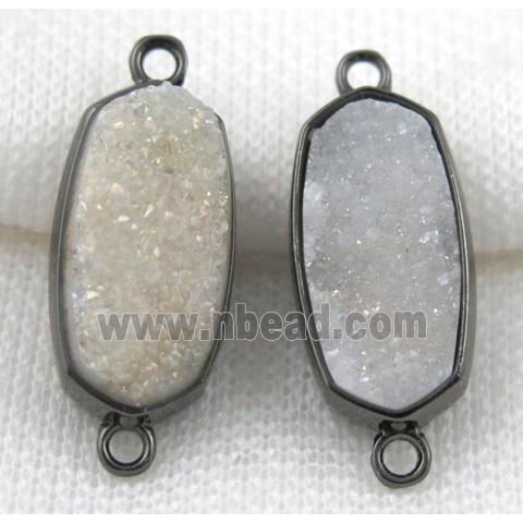 druzy quartz connector, black