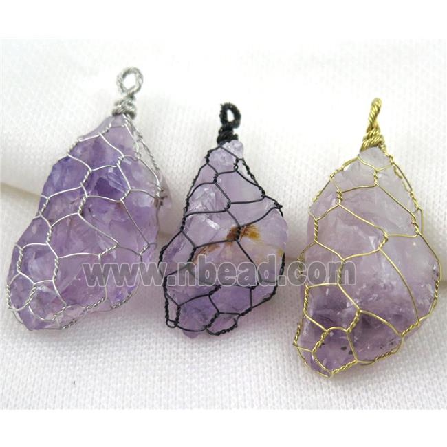 gemstone pendant, freeform