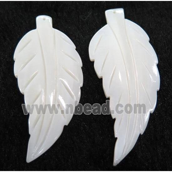 shell pendant, leaf