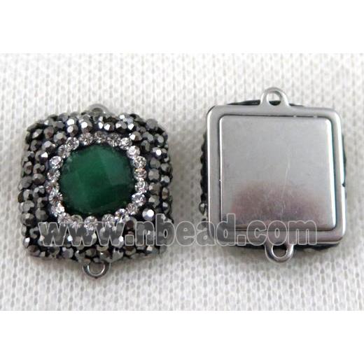 gemstone connector paved rhinestone