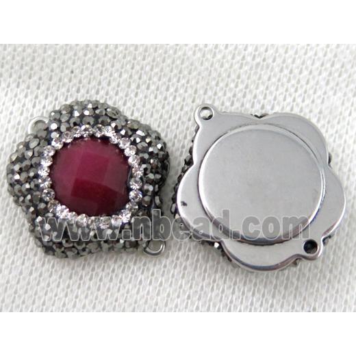 gemstone connector paved rhinestone