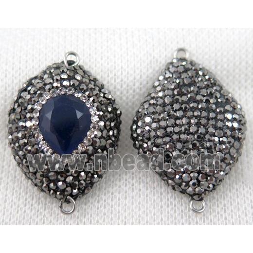 gemstone connector paved rhinestone