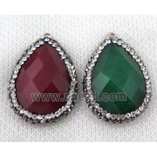 gemstone connector paved rhinestone