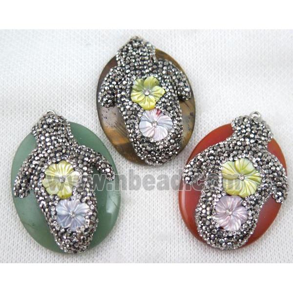 gemstone connector paved rhinestone