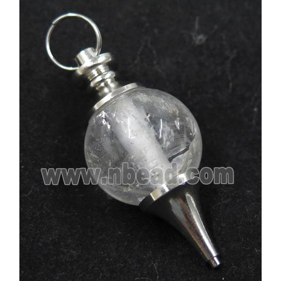 Clear Quartz Globe pendant, round