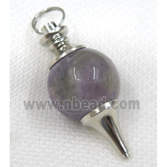 Amethyst Globe pendant, round, purple