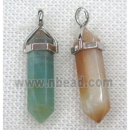 Amazonite bullet pendant