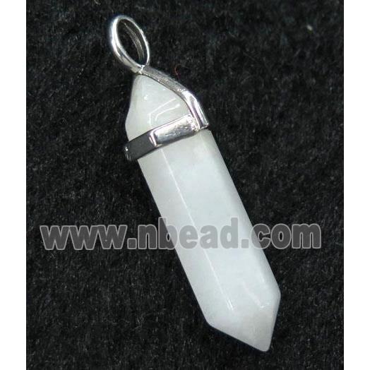 white jade bullet pendant