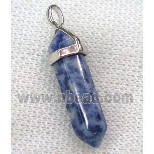 blue Sodalite bullet pendant