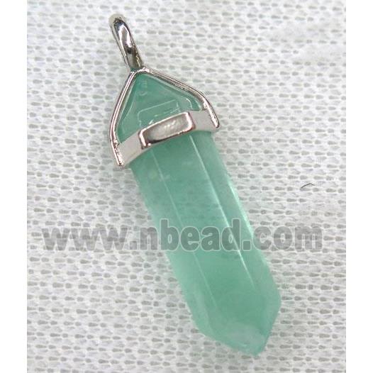 green Fluorite bullet pendant