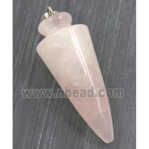 Rose Quartz bullet pendant