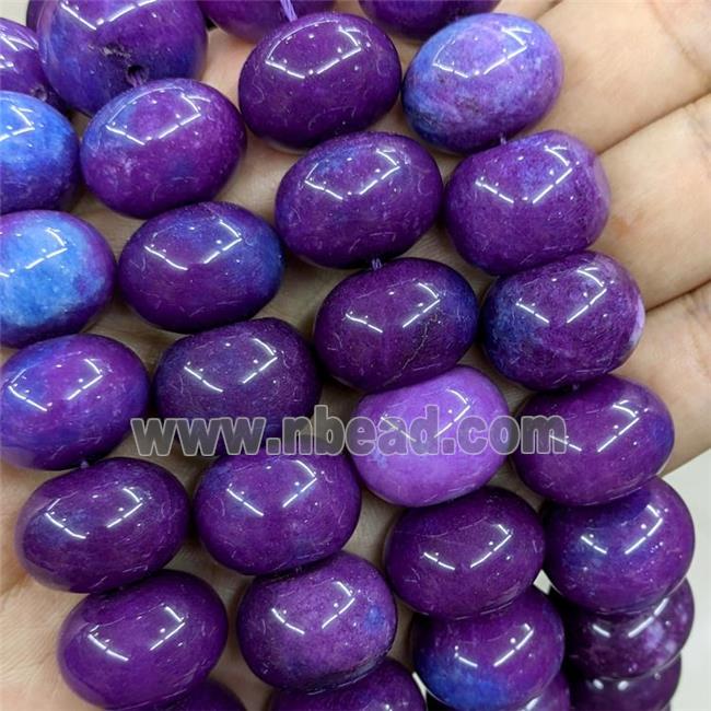 Purple Jade Beads Smooth Rondelle Dye