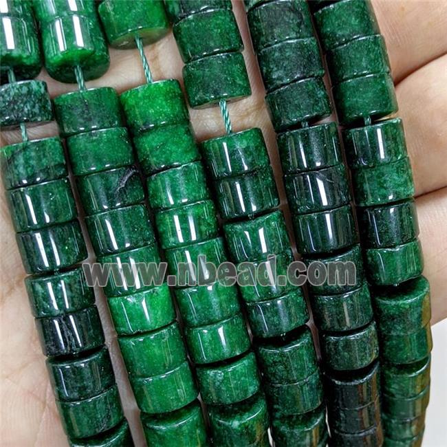 Sponge Jade Heishi Beads Green Dye