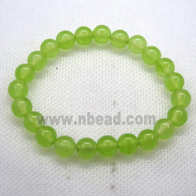 Stretch Jade bracelet, dye