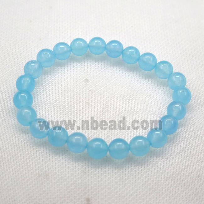 Stretch Jade bracelet, dye