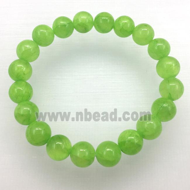 Stretch Jade bracelet, dye