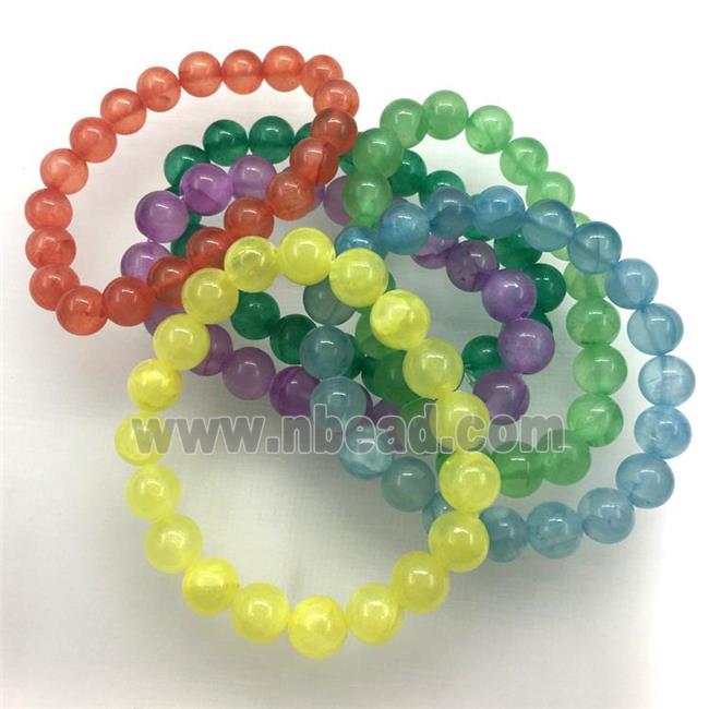 Stretch Jade bracelet, dye