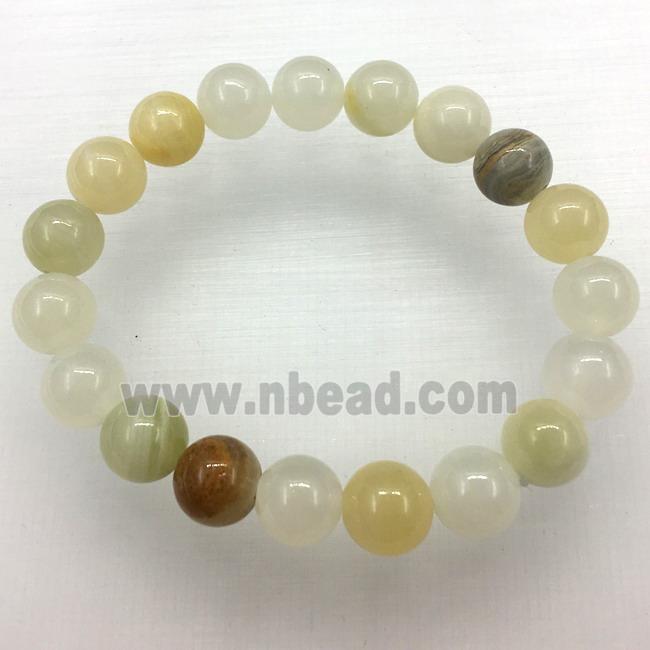 Stretch Jade bracelet, dye