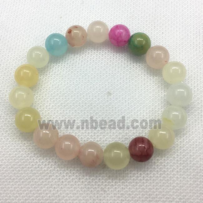 Stretch Jade bracelet, dye