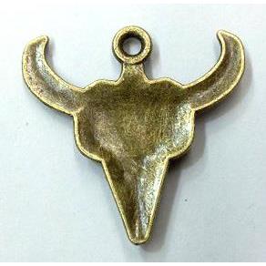 tibetan silver bullhead pendants non-nickel, bronze