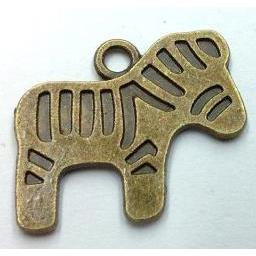 Tibetan silver horse pendant, non-nickel, bronze