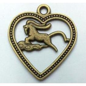 tibetan silver pendant, Chinese Zodiac, Horse