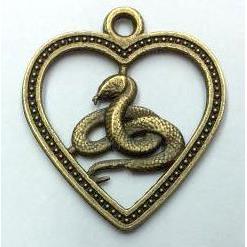 tibetan silver pendant, Chinese Zodiac Snake