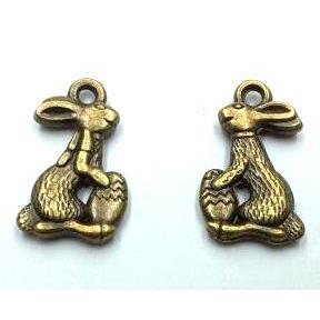 tibetan silver rabbit pendants non-nickel, bronze