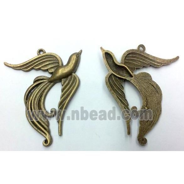 tibetan silver phoenix pendants non-nickel, bronze