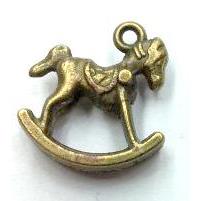 Tibetan silver horse pendant, non-nickel, bronze