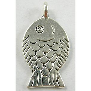 Tibetan Silver Zinc Fish pendant Non-Nickel