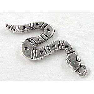 Tibetan Silver Snake Charm Non-Nickel