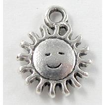 Morning-Sun Charms, Tibetan Silver Non-Nickel