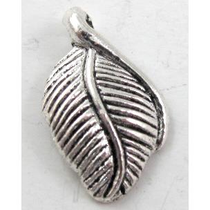 leaf, Tibetan Silver pendant non-nickel