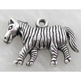 Zebra, Tibetan Silver animal pendant Non-Nickel