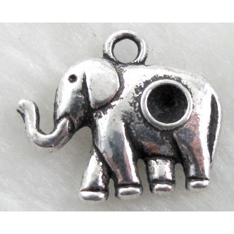 Tibetan Silver Elephant Pendant Non-Nickel