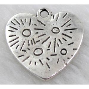 Tibetan Silver Heart Pendant Non-Nickel