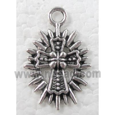 Religious Cross, Tibetan Silver Non-Nickel