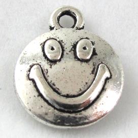 Tibetan Silver pendant non-nickel, smile face