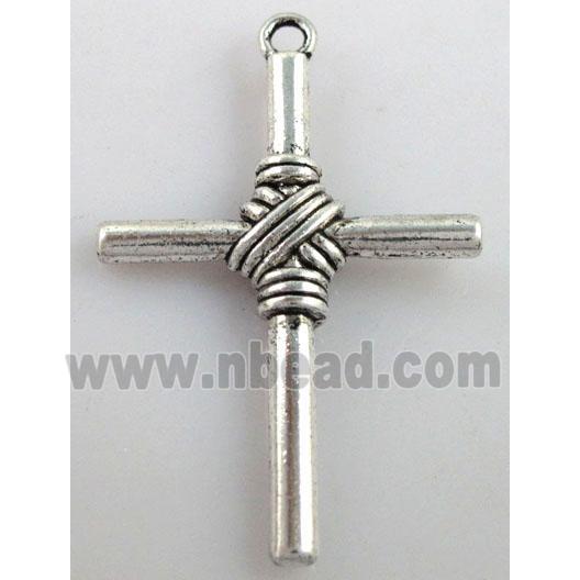 Tibetan Silver cross pendant non-nickel