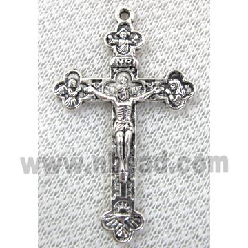 Crucifix Cross, Tibetan Silver non-nickel