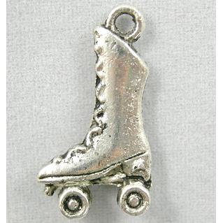 roller skates, Tibetan Silver Non-Nickel