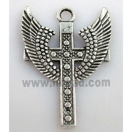 Tibetan Silver cross pendant non-nickel