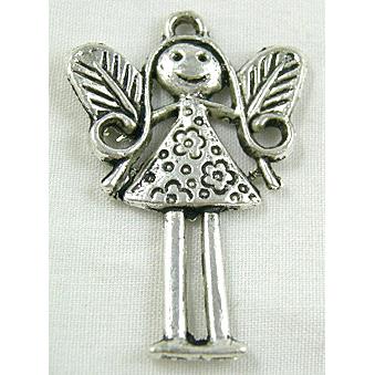 Tibetan Silver Girl Charms Non-Nickel