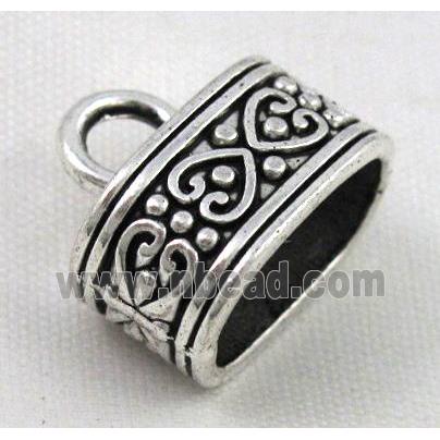 tibetan silver pendant bead, non-nickel