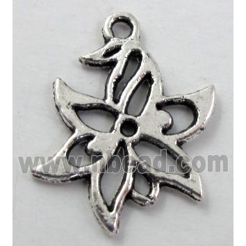 leaf, Tibetan Silver pendant non-nickel