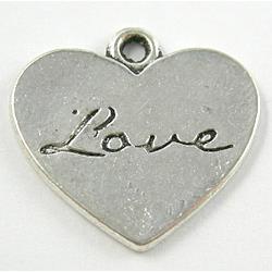 Tibetan Silver Love Heart pendant Non-Nickel