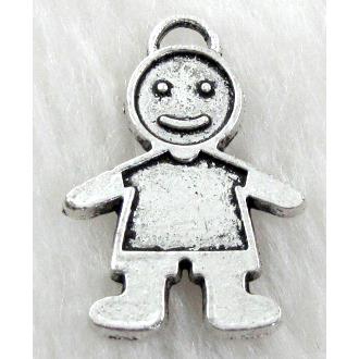 Tibetan Silver Boy pendant Non-Nickel